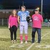 SENIOR NIGHT HONORS – Fulton County High School Pilot Senior football team member Corey Manus was honored Oct. 22 during Senior Night festivities prior to the Pilots’ game versus Lake County. Manus was escorted by his father, Larry Manus, and sister, Brooke Stewart. (Photo by Mark Collier)
