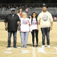 SFHS SENIOR NIGHT -Shaylyn Brown, Football Manager and a senior at South Fulton High  School, was recognized along with her parents Oct. 21 during the Senior Night ceremony.