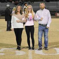 STUDENTS, ATHLETES HONORED DURING SENIOR NIGHT -- Allie Taylor, a senior South Fulton High School Football team Manager was recognized during Senior Night for the Red Devils, Oct. 21.