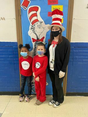 Students and staff at Fulton’s Carr Elementary last week dressed as Dr. Seuss characters during Read Across America Week.