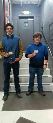 OSHA 10 TRAINED AND CERTIFIED - Fulton County Seniors Dylan Hammond, left, and Hunter Woods, right, completed their OSHA (Occupational Safety and Health Administration) 10 Training and are now OSHA 10 Certified April 21. The training was completed at the Four Rivers Career Academy in Hickman. (Photo submitted)