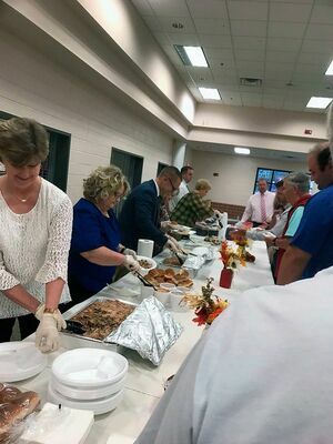 Administrators from the Obion County District Office who helped serve at the Oct. 4 Reception to honor new school system employees included Lesa Scillion, Sandy Simpson, Greg Barclay, Linda Carney, Dianne Terry, Adam Stephens, Kyle Baggett, Barry Adams, Barry Kendall, Sandy Bigham, and George Leake. (Photo submitted)