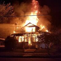 A photo taken Monday night of that house. (Photo submitted)