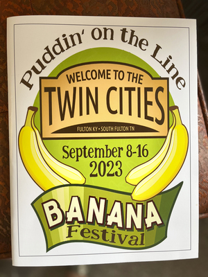 BANANA BOOK – Copies of the 2023 official Banana Festival souvenir booklet are available at Fulton City Hall and at South Fulton City Hall.