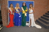 MISS BANANA FESTIVAL 2023 CROWNED – Brooklyn Smith, third from left, was crowned 2023 Miss Banana Festival during pageants held Sept. 9 at Fulton High School. She is the daughter of Shawn and Kimberly Smith of Medina, Tenn. From left to right, first maid is Emmaline Qualls, daughter of Jill and Jason Qualls of Union City, Tenn; second maid, Kelvia Campbell, daughter of Ed and Kim Campbell of Union City, Tenn.; Queen Brooklyn Smith; and third maid, Kylieana Graves, daughter of Ryan and Mallory Graves, and Jessica and Joey Flowers of South Fulton. (Photo by Benita Fuzzell)