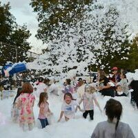 FOAMY FUN - Children had a blast at the Foam Party during the Hickman Pecan Festival held Oct. 22, at Jeff Green Memorial Park. (Photo by Barbara Atwill)