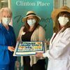At Clinton Place, pictured are Trella Wilson, Administrator, and Anita Harget, Human Resources, along with Hacker.