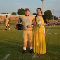 JUNIOR ROYALTY - Abigail Emmons of Fulton County High School was the Junior Maid during Homecoming festivities held Sept. 16 at Sanger Field. She was escorted by Braxton Bridges. (Photo by Barbara Atwill)