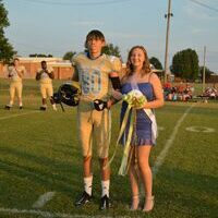SOPHOMORE REPRESENTATIVE - Emry Ellingburg was the Sophomore Maid for Fulton County High School's Homecoming Sept. 16 at Sanger Field. Her escort was Jackson Major. (Photo by Barbara Atwil)