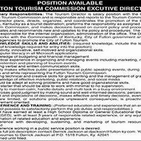 POSITION OPEN FOR FULTON TOURISM COMMISSION EXECUTIVE DIRECTOR